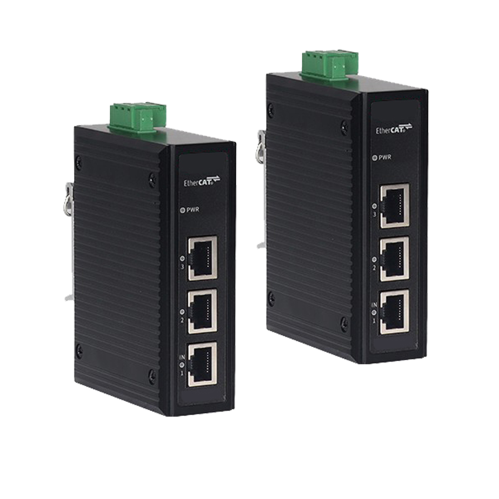 工业级百兆1进2出EtherCAT以太网分线器
