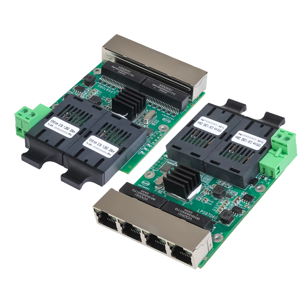 工业级本安型千兆2光4电非管理板卡交换机