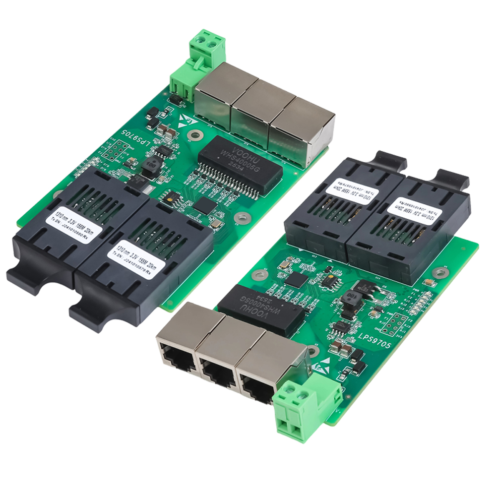 工业级本安型百兆2光3电非管理板卡交换机